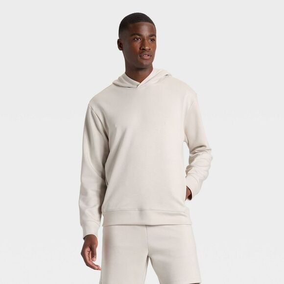 All In Motion - Men's Sleek Spacer Hoodie Sweatshirt - All In Moti Beige - Picture 1 of 3
